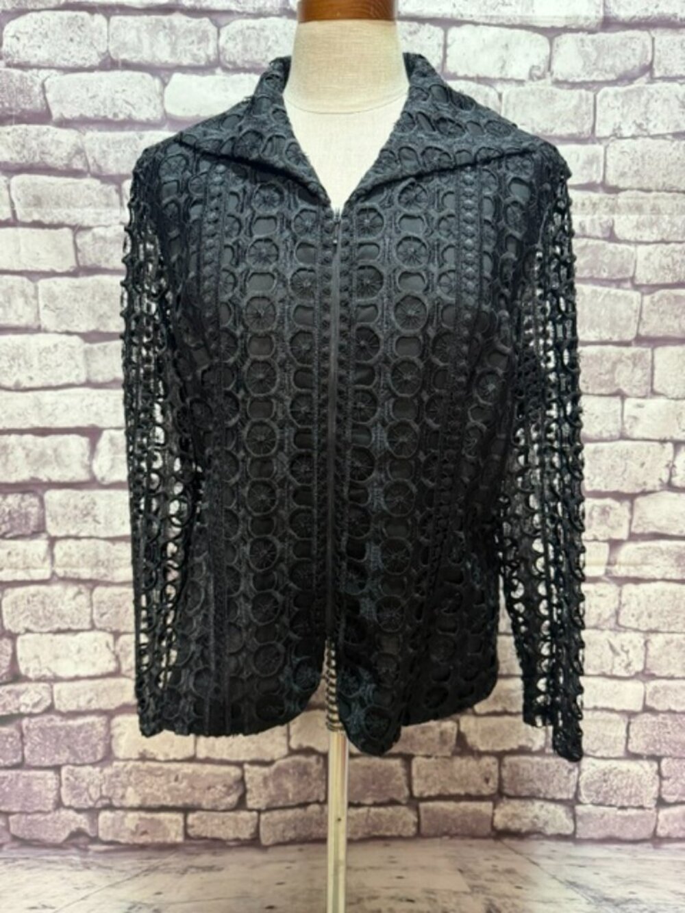Stera NWT Black Long Sleeve Lace Jacket Size XL